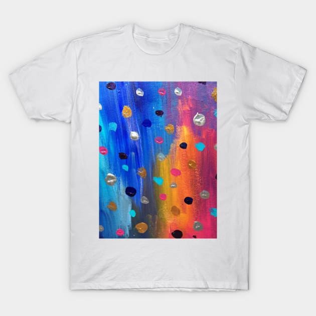 Acrylic Painting Dot Pattern T-Shirt by Thedisc0panda